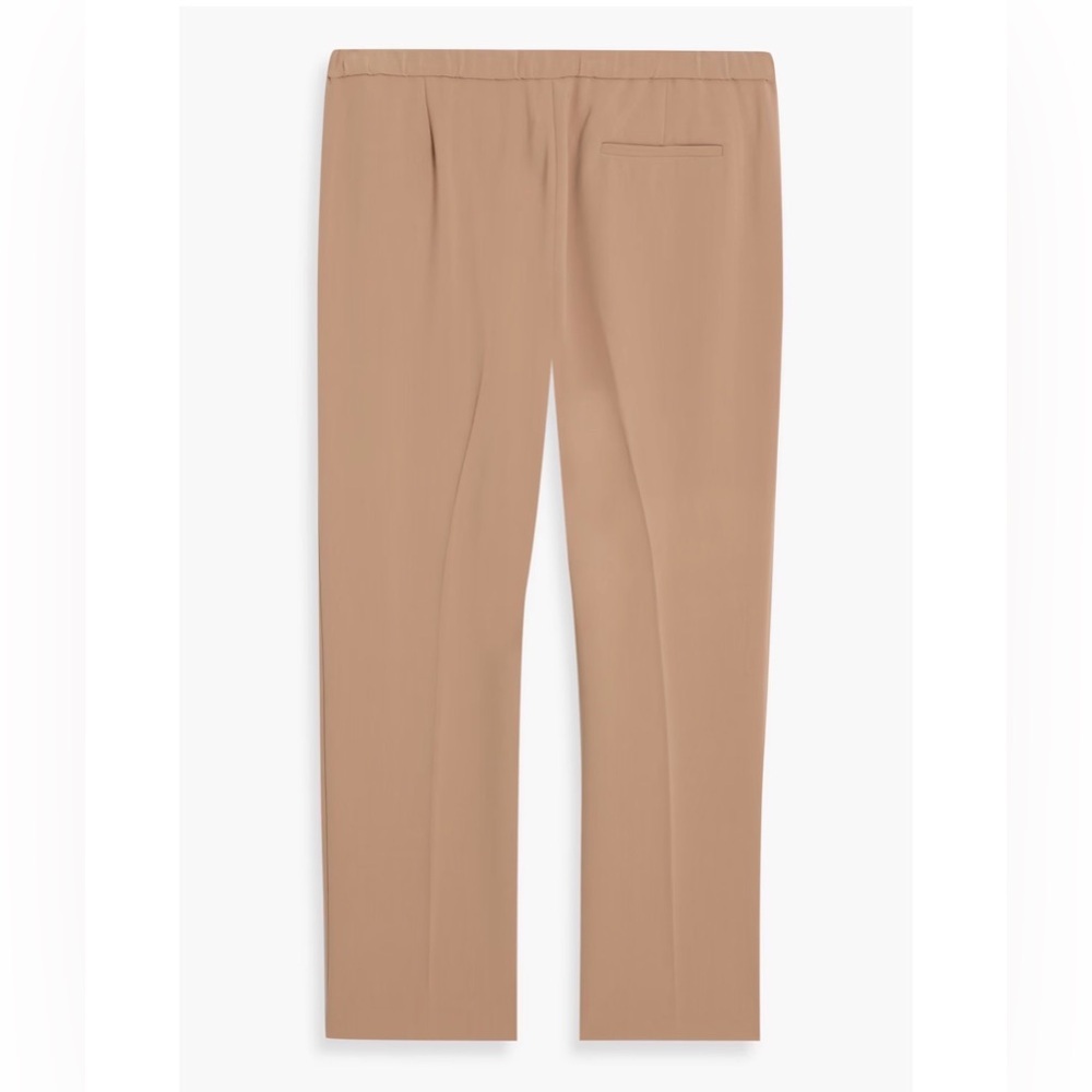 NWT Theory Treeca crepe slim-leg pants pull-on Beige Nude color Sz 18 - Picture 2 of 11